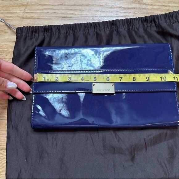 Jimmy Choo Patent Clutch Purple - Picture 7 of 9